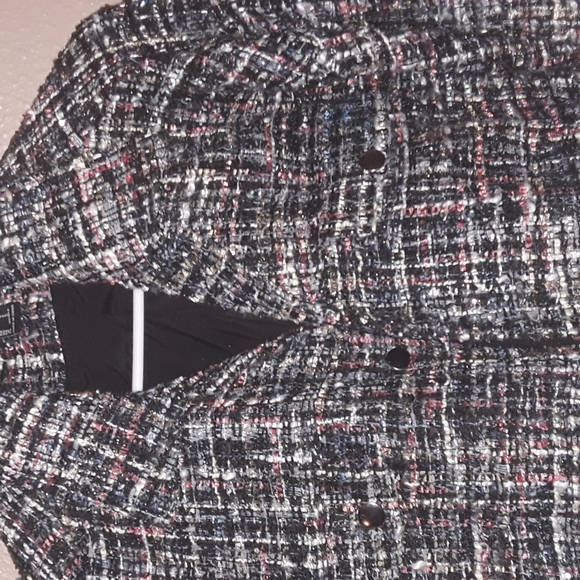 Metallic Plaid Tweed Forever 21 Jacket - Picture 8 of 8